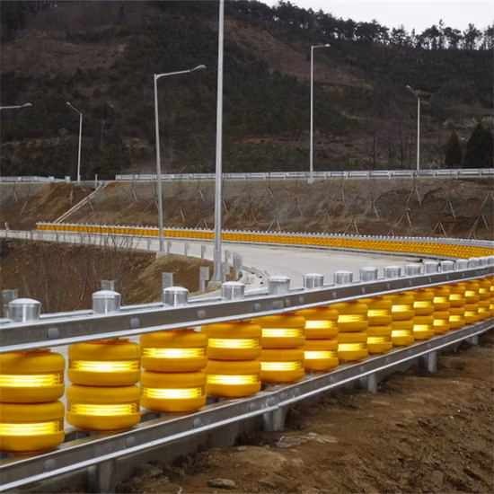 Fabricante de barrera rodante de material de PU de barrera de rodillos de barandilla de seguridad de tráfico en carreteras ISO