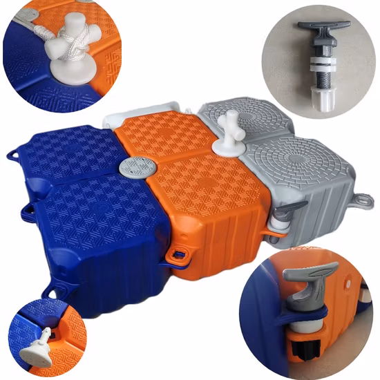 Muelle modular plástico personalizado del bloque de plataforma de los cubos del muelle del puente que camina del pontón del puente flotante